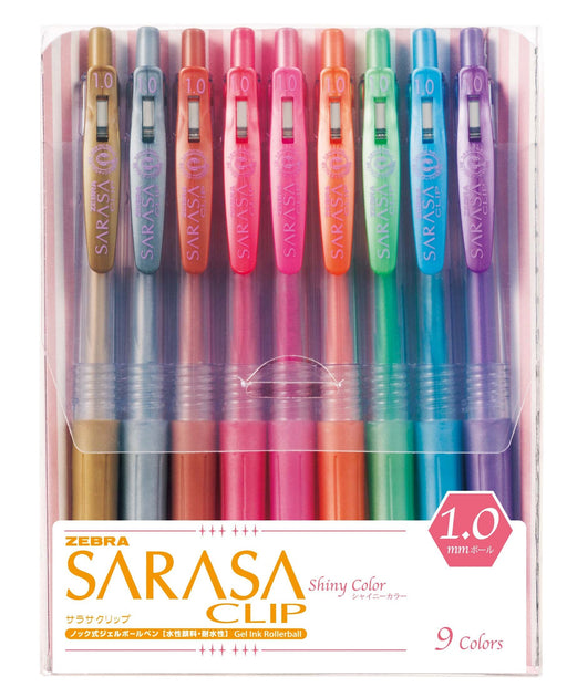 Sarasa Gel Ballpoint Pen Set 1.0mm 9 Vibrant Colors Clip Design-Kiichin - The #1 Place for Japanese Goods in Your Hand!