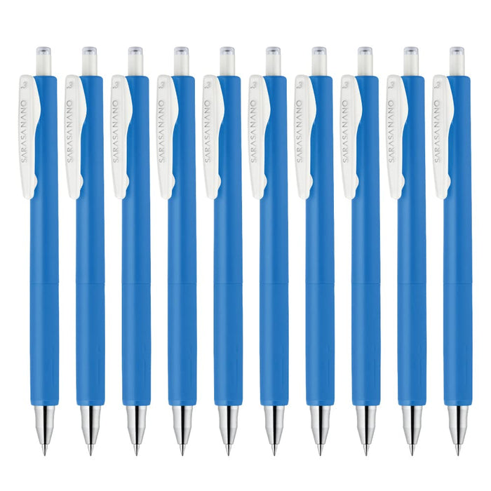 Zebra Gel Ballpoint Pen Sarasanano 0.3mm Pale Blue Pack of 10-Kiichin - The #1 Place for Japanese Goods in Your Hand!