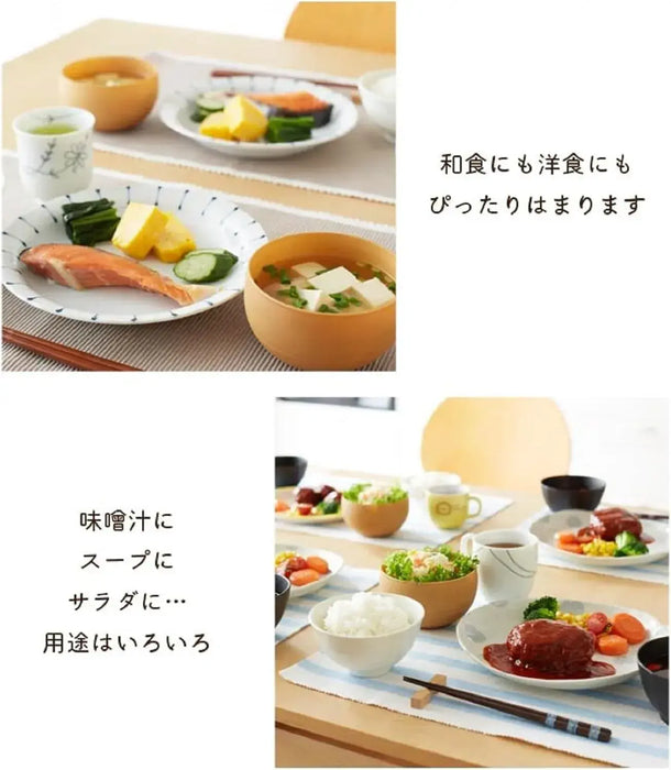 Asahi Koyo Round Donburi Bowl Vermilion Microwave Dishwasher Safe