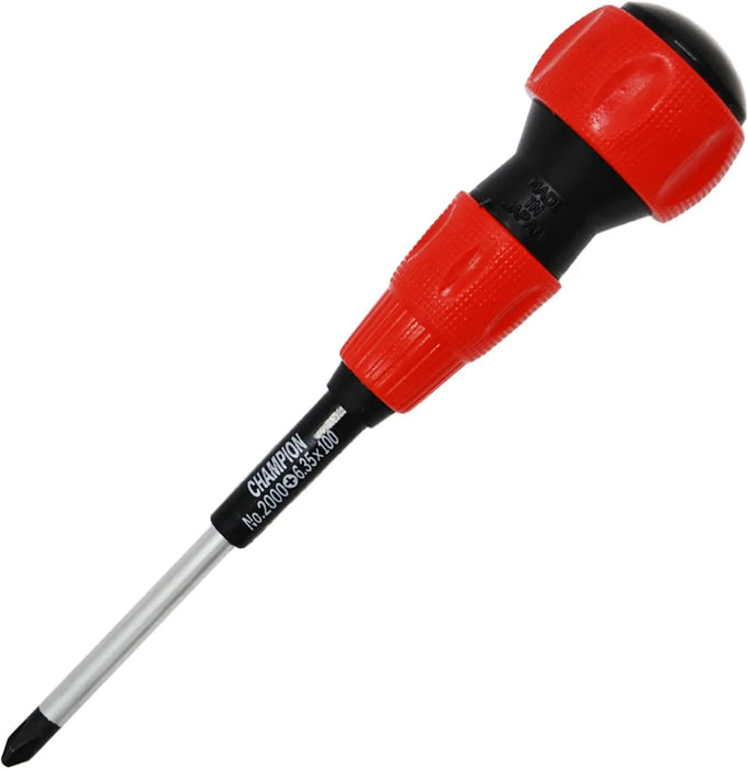 Champion Ball Grip Plus 2 Screwdriver 150mm Magnetic Round Shank - +2 x 100
 - 4580626531455