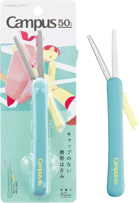 Kokuyo Campus Limited Edition Portable Scissors - Light Blue, 1 Pc - 4901480397481