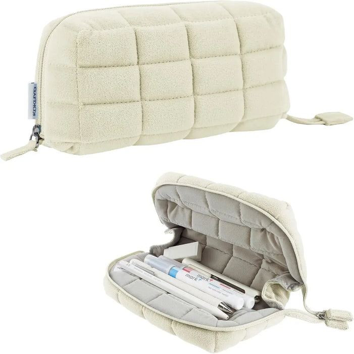 Kokuyo F-VBF291LY Pencil Case Mokoko Pedin Type - White Fluffy - 4901480388441