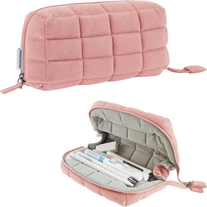 Kokuyo F-VBF291LY Pencil Case Mokoko Pedin Type - Pink Fluffy - 4901480388434