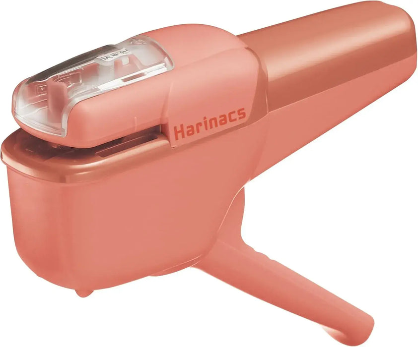 Kokuyo Harinax Needleless Stapler Handy 10-Sheet Binding - Salmon Pink - 4901480396736