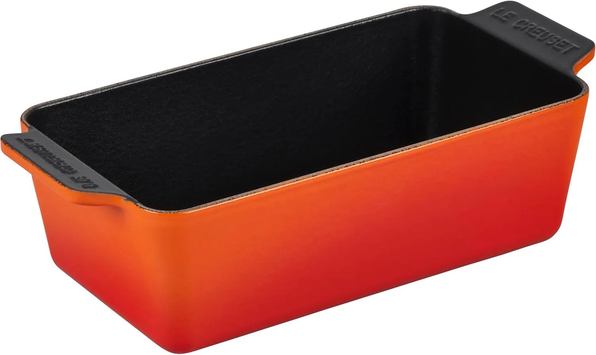 Le Creuset Loaf Pan 9.1 Inch Matte Black Enameled Bread Cake Pan Oven Safe Le Creuset - Orange
 - 0024147336273