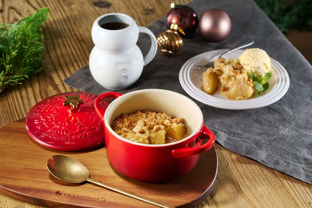 Le Creuset Snowman Mug 11.8 fl oz Heat and Cold Resistant White Raster Le Creuset