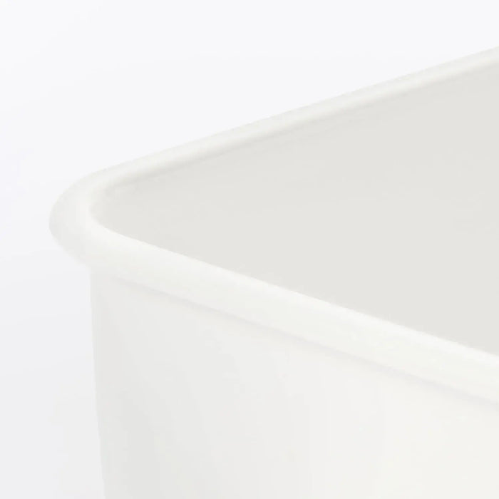 Muji Enameled Square Storage Container 6.3 Inch Compact Design
