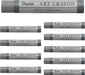 Pentel PTAC Art Crayons Creative Drawing Supplies - Dark Gray - 4902506436856