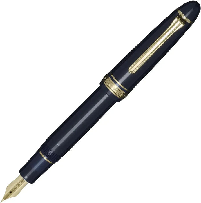 Sailor Profit Casual L Basis Gold Trim Fountain Pen Japan Fine Nib - Blue Fine Print - 4901680611677