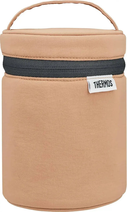 Thermos Soup Jar Pouch Insulated Food Container - Cinnamon Beige 300-500ml - 4562344402262