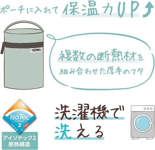 Thermos Soup Jar Pouch Insulated Food Container