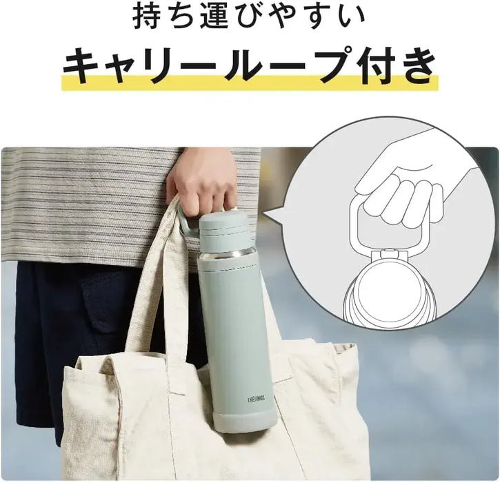 Thermos Vacuum Insulated Portable 1L Mug with Handle Charcoal