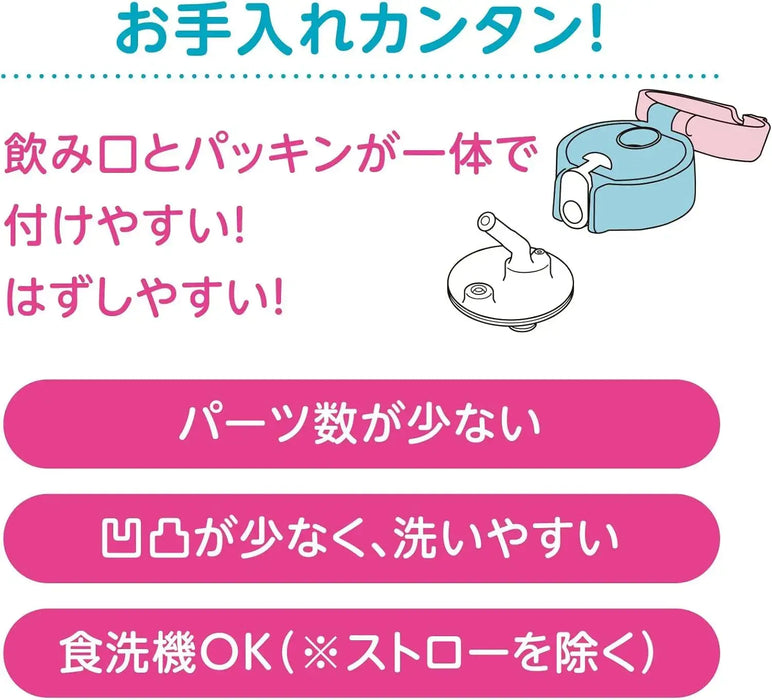 Thermos Vacuum Insulated Straw Bottle for Children Commuting