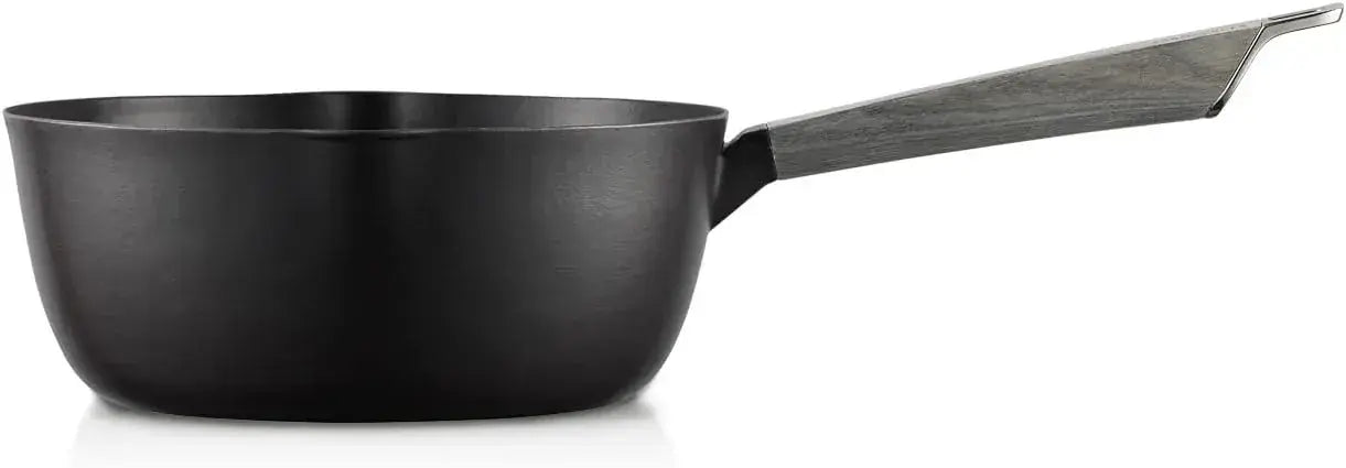 Vermicular Yukihira Cast Enamel Snow Flat Pot Japanese Cookware - 18cm Matte Black - 4582693929432