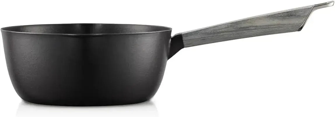 Vermicular Yukihira Cast Enamel Snow Flat Pot Japanese Cookware - 16cm Matte Black - 4582693929401