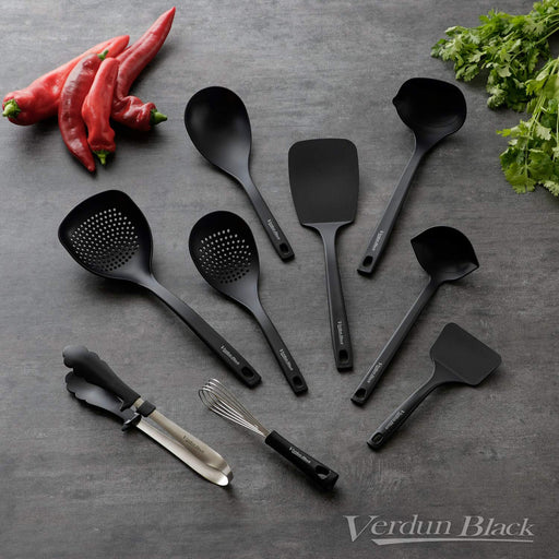 Shimomura Kougyou Antibacterial Vb-204 Black Nylon Spoon Japan Made Dishwasher Safe-Kiichin - The #1 Place for Japanese Goods in Your Hand!