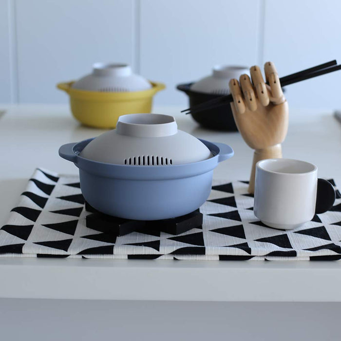 Ne Rakuchin Microwave Pot - Recopo Nim-118-Bk Japan Priority-Kiichin - The #1 Place for Japanese Goods in Your Hand!