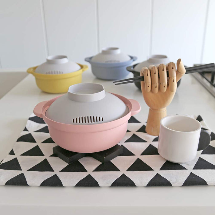 Convenient Microwave Pot - Japan Recopo Pink Nim-118-Pk-Kiichin - The #1 Place for Japanese Goods in Your Hand!