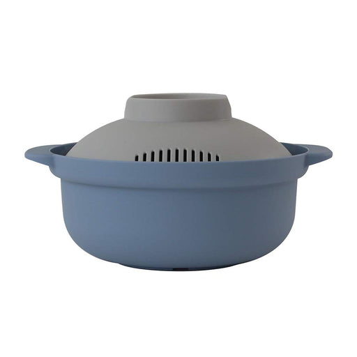 Convenient Microwave Pot for Easy Recipes - Ne Rakuchin Recopo Nim-118-Bl Blue-Kiichin - The #1 Place for Japanese Goods in Your Hand!