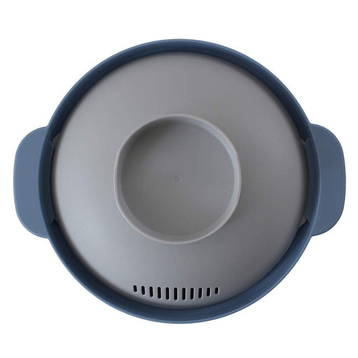 Convenient Microwave Pot for Easy Recipes - Ne Rakuchin Recopo Nim-118-Bl Blue-Kiichin - The #1 Place for Japanese Goods in Your Hand!