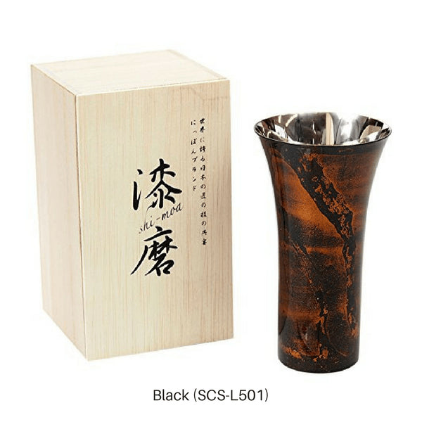 Asahi Yamanaka Urushi Lacquer Red Beer Glass 380Ml - Authentic Japanese Gift-Kiichin - The #1 Place for Japanese Goods in Your Hand!