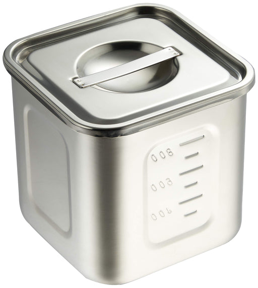 Endo Shoji 10.5cm Deep Square Kitchen Pot - Japan Molybdenum Stainless Steel-Kiichin - The #1 Place for Japanese Goods in Your Hand!