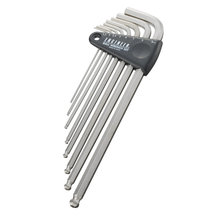 Engineer Ball Wrench Set 8pcs Long Type TWB-01-Kiichin - The #1 Place for Japanese Goods in Your Hand!