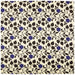 Hama Pattern Furoshiki Cloth - 90Cm Japan, Blue Flower Leaf-Kiichin - The #1 Place for Japanese Goods in Your Hand!