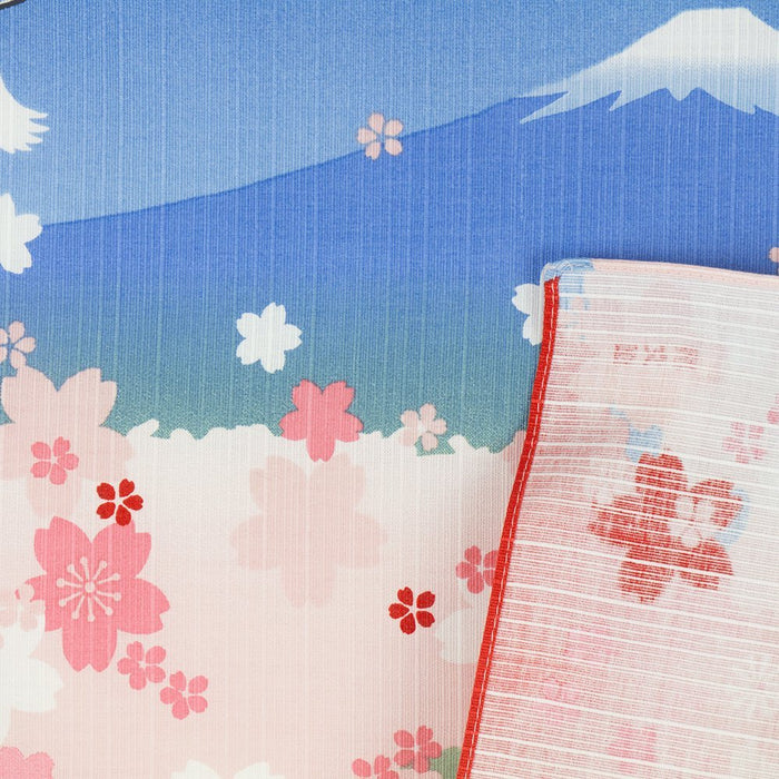 Hama Pattern Furoshiki 50Cm Sakura Five-Storied Pagoda Mt. Fuji Blue - Authentic Japanese Design-Kiichin - The #1 Place for Japanese Goods in Your Hand!