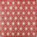 Hama Pattern Japanese Hemp Leaf Red Cloth - 90Cm Size-Kiichin - The #1 Place for Japanese Goods in Your Hand!