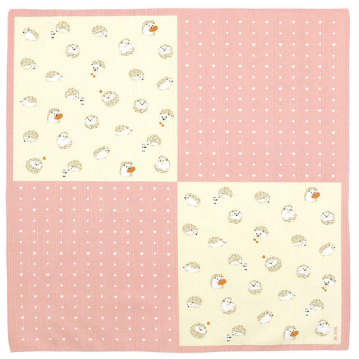 Hama Pattern Hedgehog Pink Cloth - 50Cm Japanese Furoshiki-Kiichin - The #1 Place for Japanese Goods in Your Hand!