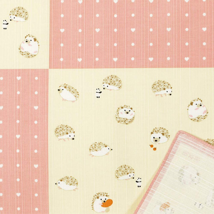Hama Pattern Hedgehog Pink Cloth - 50Cm Japanese Furoshiki-Kiichin - The #1 Place for Japanese Goods in Your Hand!