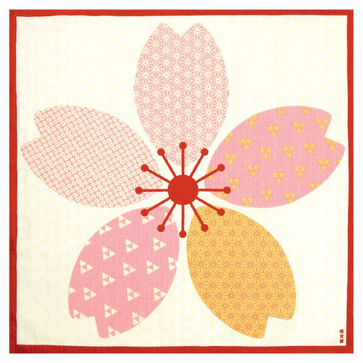Sakura Red Japanese Cloth - Hama Pattern 50Cm-Kiichin - The #1 Place for Japanese Goods in Your Hand!