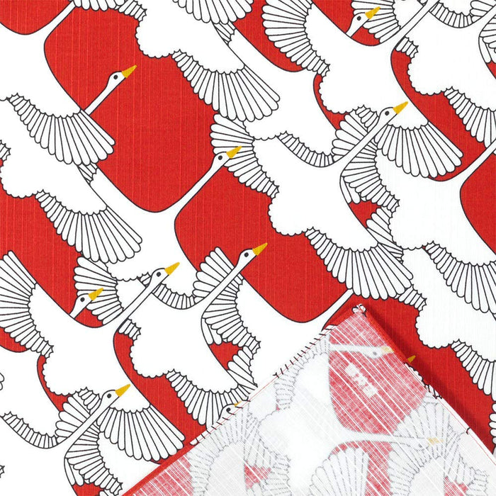 Hama Pattern Japanese Shukutsuru Red Small Wrapping Cloth - 50Cm-Kiichin - The #1 Place for Japanese Goods in Your Hand!