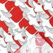 Hama Pattern Japanese Shukutsuru Red Small Wrapping Cloth - 50Cm-Kiichin - The #1 Place for Japanese Goods in Your Hand!