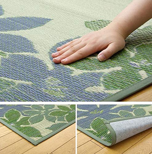 Ikehiko Corp Rush Rug Room Mat Japan Tatami Leaf Green 90X130Cm #8432200-Kiichin - The #1 Place for Japanese Goods in Your Hand!
