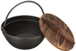 Ikenaga Iron Works 21Cm Tekko Iron Pot with Wooden Lid-Kiichin - The #1 Place for Japanese Goods in Your Hand!