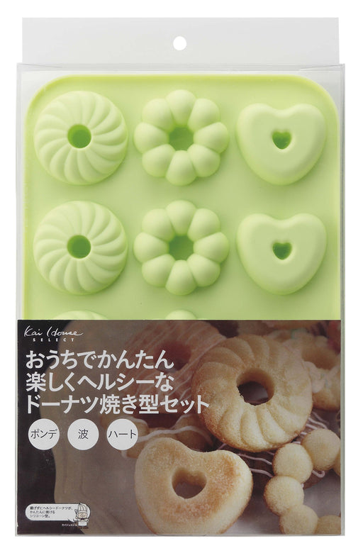 Kai Dl6248 Silicone Donut 12pcs Heat Resistant Ponde Wave Heart-Kiichin - The #1 Place for Japanese Goods in Your Hand!