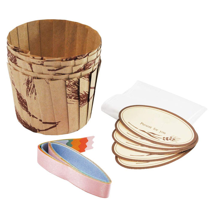 Kai Corporation DL-6175 Muffin & Cake Mold 5 Set (Wrapping Bag Incl.) Japan-Kiichin - The #1 Place for Japanese Goods in Your Hand!