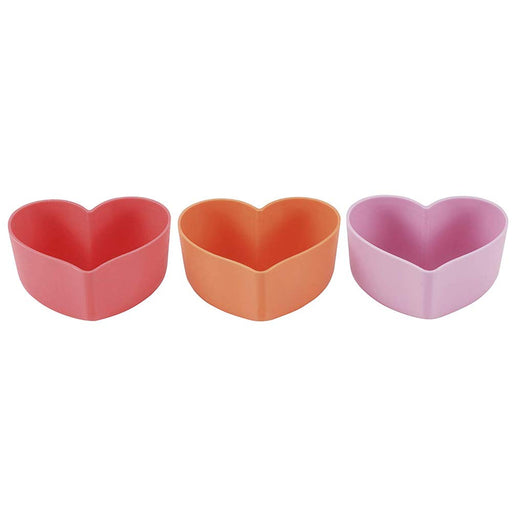 Kai Corp DL6356 Heat-Resistant Silicone Cup 3pcs Heart Large-Kiichin - The #1 Place for Japanese Goods in Your Hand!