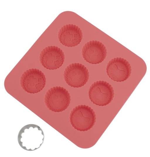 Kai DL-6366 Kai 2-Layer Cookie & Chocolate Mold 9-Piece Round-Kiichin - The #1 Place for Japanese Goods in Your Hand!