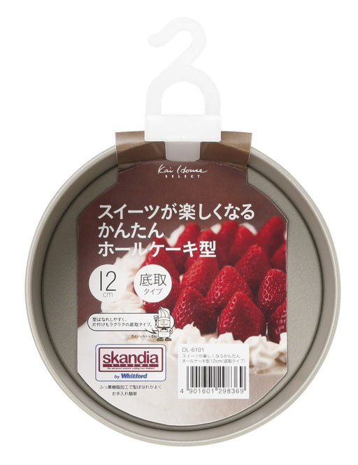 Kai Corporation Whole Cake Bottom Type 12Cm DL6101 Made in Japan-Kiichin - The #1 Place for Japanese Goods in Your Hand!