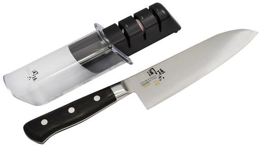 of the title. Kai Seki Magoroku Santoku Knife 165MM 10000CC AE5161 & Diamond & Ceramic Sharpener-Kiichin - The #1 Place for Japanese Goods in Your Hand!