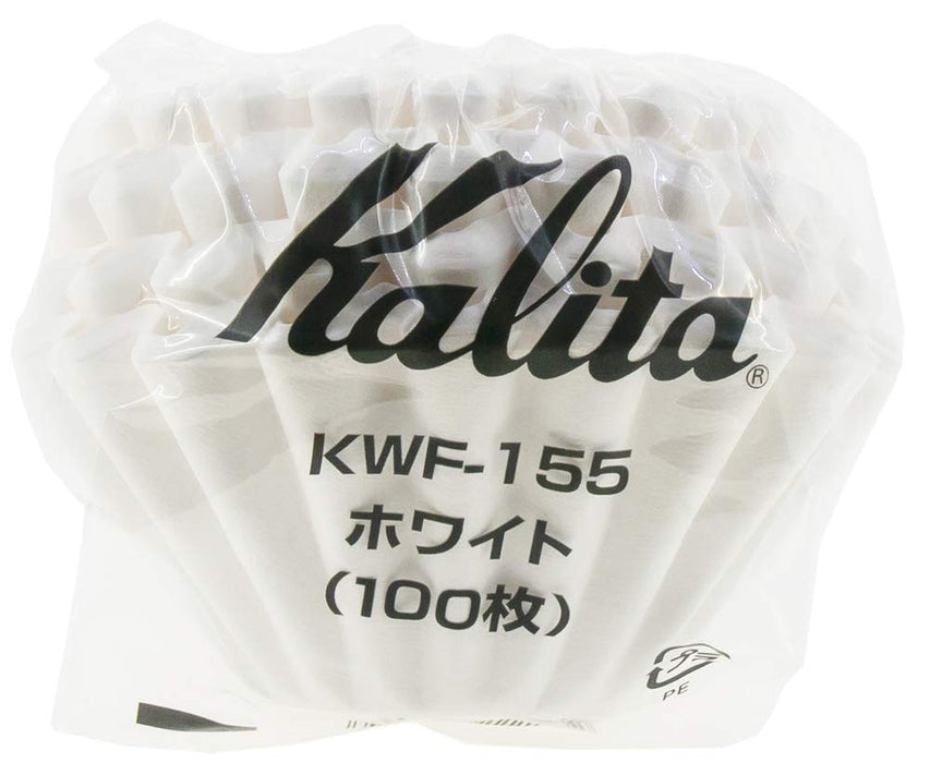 Kalita Wave Series Coffee Filter - White, 100 Pieces, Made in Japan, for 1-2 People-Kiichin - The #1 Place for Japanese Goods in Your Hand!