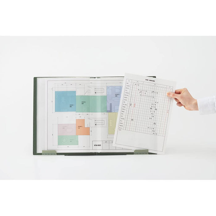 Kingjim A4 Clear File Ziritz Side 20 Pockets Black 8837 - Premium Document Organizer-Kiichin - The #1 Place for Japanese Goods in Your Hand!