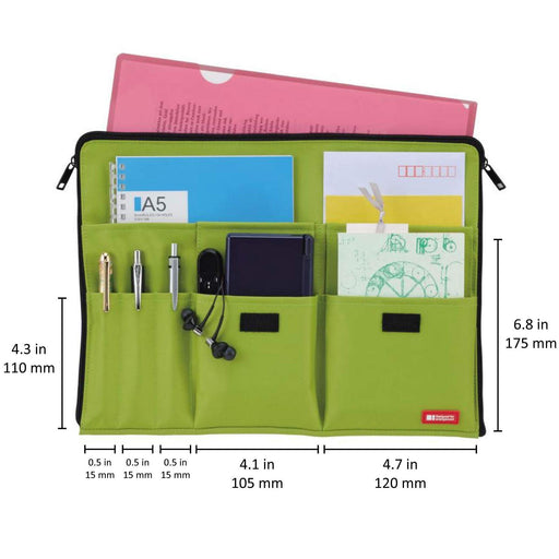 Lihit Lab A7554-9 Brown A4 Inner Bag - Compact and Stylish Organizer-Kiichin - The #1 Place for Japanese Goods in Your Hand!