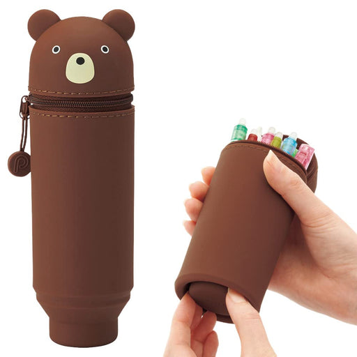 Lihit Lab Bear Pen Case A7712-1 Compact and Stylish Storage-Kiichin - The #1 Place for Japanese Goods in Your Hand!
