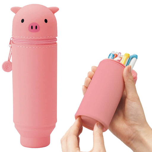 Lihit Lab Pig Stand Pen Case A7712-5-Kiichin - The #1 Place for Japanese Goods in Your Hand!