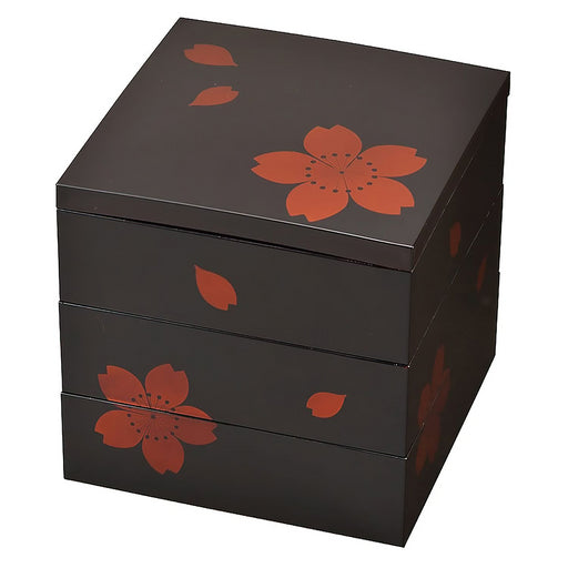 Miyamoto Sakura 3-Tier Jubako Box - 195mm ABS Resin-Kiichin - The #1 Place for Japanese Goods in Your Hand!