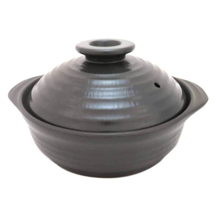 Miyawo Thermatech Ceramic Induction Donabe Casserole 9-Go - Black Premium Ceramic Induction Cookware-Kiichin - The #1 Place for Japanese Goods in Your Hand!